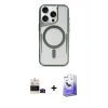 ieg™ iPhone 14 Pro Max Kılıf Yadigar Klasik Özel Seri - Siyah Bilvis 5in1 5D Magic Hayalet Cam Ekran Koruyucu + Bilvis Titan Kamera Lens - SH