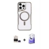 ieg™ iPhone 14 Pro Max Kılıf Yadigar Klasik Özel Seri - Siyah Bilvis 5in1 5D Magic Hayalet Cam Ekran Koruyucu + Bilvis Titan Kamera Lens - SH