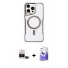 ieg™ iPhone 14 Pro Max Kılıf Yadigar Klasik Özel Seri - Siyah Bilvis 5in1 5D Magic Hayalet Cam Ekran Koruyucu + Bilvis Titan Kamera Lens - GS