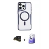 ieg™ iPhone 14 Pro Max Kılıf Yadigar Klasik Özel Seri - Siyah Bilvis 5in1 5D Magic Hayalet Cam Ekran Koruyucu + Raze Metal Kamera Lens - GD