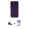 ieg™ iPhone 14 Pro Max Kılıf Yadigar Yansıma Serisi - Siyah Bilvis 5in1 3D Magic Cam Ekran Koruyucu + Bilvis Titan Kamera Lens - DNMR