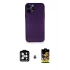 ieg™ iPhone 14 Pro Max Kılıf Yadigar Yansıma Serisi - Siyah Buffer Cam Ekran Koruyucu + PVD Metal Kamera Lens - TU