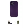 ieg™ iPhone 14 Pro Max Kılıf Yadigar Yansıma Serisi - Siyah Joko Magic 5D Hayalet Cam + Bilvis Titan Kamera Lens - DNMR