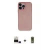 ieg™ iPhone 14 Pro Max Kılıf Yadigar Yansıma Serisi - Siyah Joko Magic 5D Hayalet Cam + Bilvis Titan Kamera Lens - DNMR