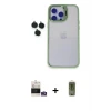 ieg™ iPhone 14 Pro Max Kılıf Yankı Asil Serisi - Siyah Joko Magic 5D Hayalet Cam + Bilvis Titan Kamera Lens - GS