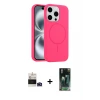 ieg™ iPhone 14 Pro Max Kılıf Yankı Form Serisi - Şeffaf 360 Full Body Arka Koruyucu + Bilvis Titan Kamera Lens - DNMR
