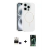 ieg™ iPhone 14 Pro Max Kılıf Yankı Form Serisi - Şeffaf 360 Full Body Arka Koruyucu + Bilvis Titan Kamera Lens - DNMR