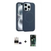 ieg™ iPhone 14 Pro Max Kılıf Yankı Form Serisi - Şeffaf 360 Full Body Arka Koruyucu + Bilvis Titan Kamera Lens - DNMR