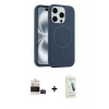 ieg™ iPhone 14 Pro Max Kılıf Yankı Form Serisi - Şeffaf Pasifik Cam Ekran Koruyucu + Bilvis Titan Kamera Lens - SH