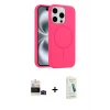 ieg™ iPhone 14 Pro Max Kılıf Yankı Form Serisi - Şeffaf Pasifik Cam Ekran Koruyucu + Bilvis Titan Kamera Lens - SH