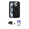 ieg™ iPhone 14 Pro Max Kılıf Yankı Form Serisi - Siyah Bilvis 5in1 3D Magic Cam Ekran Koruyucu + Raze Metal Kamera Lens - GD