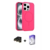 ieg™ iPhone 14 Pro Max Kılıf Yankı Form Serisi - Siyah Bilvis 5in1 3D Magic Cam Ekran Koruyucu + Raze Metal Kamera Lens - GD