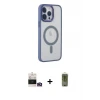 ieg™ iPhone 14 Pro Max Kılıf Yankı Işık Özel Seri - Siyah Joko Magic 5D Hayalet Cam + Bilvis Titan Kamera Lens - GD