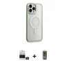 ieg™ iPhone 14 Pro Max Kılıf Yankı Işık Özel Seri - Siyah Joko Magic 5D Hayalet Cam + Bilvis Titan Kamera Lens - GD