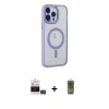 ieg™ iPhone 14 Pro Max Kılıf Yankı Işık Özel Seri - Siyah Joko Magic 5D Hayalet Cam + Bilvis Titan Kamera Lens - GD