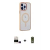 ieg™ iPhone 14 Pro Max Kılıf Yankı Işık Özel Seri - Siyah Joko Magic 5D Hayalet Cam + Bilvis Titan Kamera Lens - GD