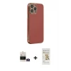 ieg™ iPhone 14 Pro Max Kılıf Yankı Serisi - Siyah Mat Seramik Nano Ekran Koruyucu + Bilvis Titan Kamera Lens - GD