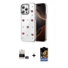 ieg™ iPhone 14 Pro Max Kılıf Yörünge Form - Siyah Buffer Hayalet Cam Ekran Koruyucu + Bilvis Titan Kamera Lens - GS