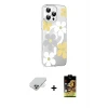 ieg™ iPhone 14 Pro Max Kılıf Yörünge Işık Prime - Siyah Buffer Cam Ekran Koruyucu + Band Metal Kamera Lens - GD