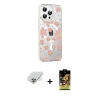 ieg™ iPhone 14 Pro Max Kılıf Yörünge Işık Prime - Siyah Buffer Cam Ekran Koruyucu + Band Metal Kamera Lens - GD