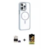ieg™ iPhone 14 Pro Max Kılıf Yörünge Klasik - Siyah Buffer Cam Ekran Koruyucu + Bilvis Titan Kamera Lens - DNMR