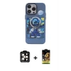 ieg™ iPhone 14 Pro Max Kılıf Zirve Form Özel Seri - Siyah Buffer Cam Ekran Koruyucu + PVD Metal Kamera Lens - TU