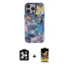 ieg™ iPhone 14 Pro Max Kılıf Zirve Form Özel Seri - Siyah Buffer Cam Ekran Koruyucu + PVD Metal Kamera Lens - TU
