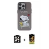 ieg™ iPhone 14 Pro Max Kılıf Zirve Form Özel Seri - Siyah Buffer Cam Ekran Koruyucu + PVD Metal Kamera Lens - TU