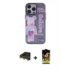 ieg™ iPhone 14 Pro Max Kılıf Zirve Form Özel Seri - Siyah Buffer Cam Ekran Koruyucu + Raze Metal Kamera Lens - GD