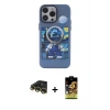 ieg™ iPhone 14 Pro Max Kılıf Zirve Form Özel Seri - Siyah Buffer Cam Ekran Koruyucu + Raze Metal Kamera Lens - GD