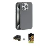 ieg™ iPhone 14 Pro Max Kılıf Zirve Modern Prime - Siyah Buffer Cam Ekran Koruyucu + Raze Metal Kamera Lens - GD