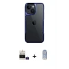 ieg™ iPhone 15 Kılıf Akış Çizgi Koleksiyonu - Siyah Joko Magic 5D Cam + Bilvis Titan Kamera Lens - PE