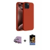 ieg™ iPhone 15 Kılıf Kozmos Yansıma Özel Seri - Siyah Buffer Hayalet Cam Ekran Koruyucu + Raze Metal Kamera Lens - PE