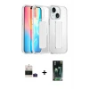 ieg™ iPhone 15 Kılıf Nova Işık Koleksiyonu - Şeffaf 360 Full Body Arka Koruyucu + Bilvis Titan Kamera Lens - PE
