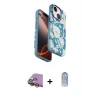 ieg™ iPhone 15 Kılıf Siluet Doku - Siyah Joko Magic 5D Cam + Raze Metal Kamera Lens - SI