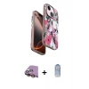ieg™ iPhone 15 Kılıf Siluet Doku - Siyah Joko Magic 5D Cam + Raze Metal Kamera Lens - SI