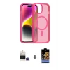 ieg™ iPhone 15 Kılıf Siluet Minimal Prime - Siyah Buffer Hayalet Cam Ekran Koruyucu + Bilvis Titan Kamera Lens - PE