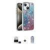 ieg™ iPhone 15 Kılıf Zirve Modern Prime - Siyah Joko Magic 5D Cam + Bilvis Titan Kamera Lens - YL