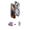 ieg™ iPhone 15 Plus Kılıf Siluet Doku - Siyah Joko Magic 5D Cam + Raze Metal Kamera Lens - PE