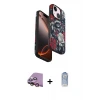 ieg™ iPhone 15 Plus Kılıf Siluet Doku - Siyah Joko Magic 5D Cam + Raze Metal Kamera Lens - PE