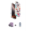 ieg™ iPhone 15 Plus Kılıf Siluet Doku - Siyah Joko Magic 5D Cam + Raze Metal Kamera Lens - YL