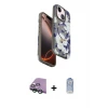 ieg™ iPhone 15 Plus Kılıf Siluet Doku - Siyah Joko Magic 5D Cam + Raze Metal Kamera Lens - YL