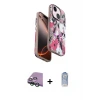 ieg™ iPhone 15 Plus Kılıf Siluet Doku - Siyah Joko Magic 5D Cam + Raze Metal Kamera Lens - YL