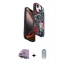 ieg™ iPhone 15 Plus Kılıf Siluet Doku - Siyah Joko Magic 5D Cam + Raze Metal Kamera Lens - YL