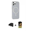ieg™ iPhone 15 Pro Kılıf Çekirdek Modern Prime - Siyah Buffer Cam Ekran Koruyucu + Raze Metal Kamera Lens - SH