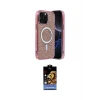 ieg™ iPhone 15 Pro Kılıf Eksen Çizgi - Siyah Buffer Hayalet Cam Ekran Koruyucu