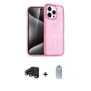 ieg™ iPhone 15 Pro Kılıf Eksen Doku Koleksiyonu - Siyah Joko Magic 5D Cam + Raze Metal Kamera Lens - LT