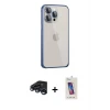 ieg™ iPhone 15 Pro Kılıf Eksen Form Serisi - Siyah Joko 5D Cam + Raze Metal Kamera Lens - LT