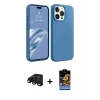 ieg™ iPhone 15 Pro Kılıf Kozmos Yansıma Özel Seri - Siyah Buffer Hayalet Cam Ekran Koruyucu + Raze Metal Kamera Lens - SH