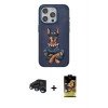 ieg™ iPhone 15 Pro Kılıf Nova Form Koleksiyonu - Siyah Buffer Cam Ekran Koruyucu + Raze Metal Kamera Lens - LT